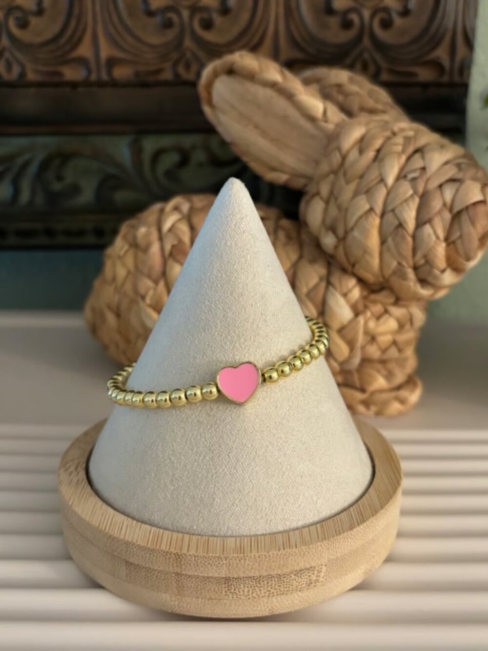BB Lila Hug Tugs Bracelet- pink heart